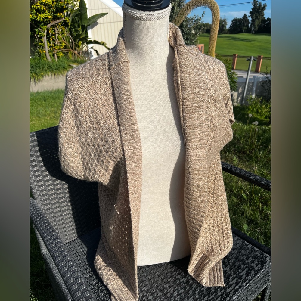 St. John's Bay Beige Open-Front Cardigan size large